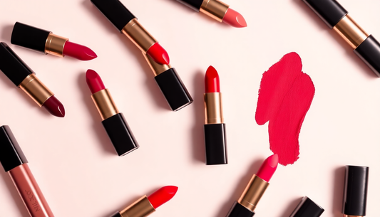 Woman applying vibrant matte lipstick for bold, long-lasting color