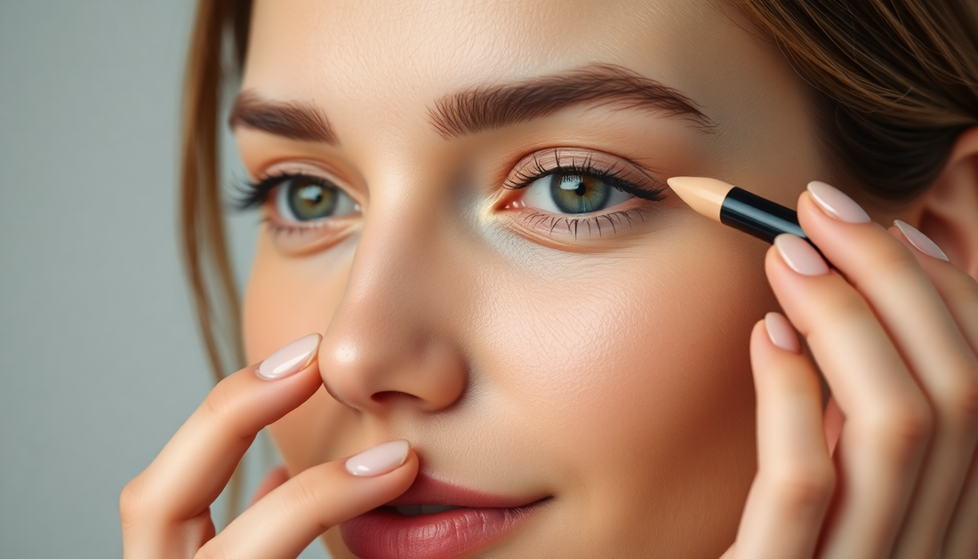 Flawless skin with concealer pencil application