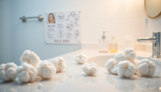 Essential cotton balls for everyday household use, offering benefits for skincare, cleaning, and first aid.