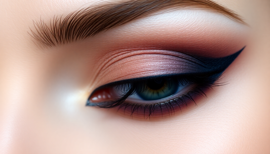 Natural everyday eye makeup look with soft brown eyeshadow and mascara