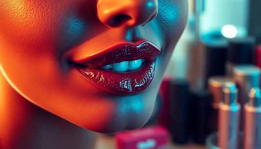 Shiny lip gloss for fuller lips