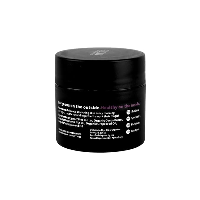 100% Organic Belly Butter, Prevents Stretch