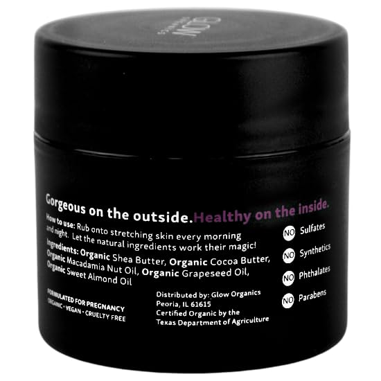 100% Organic Belly Butter, Prevents Stretch