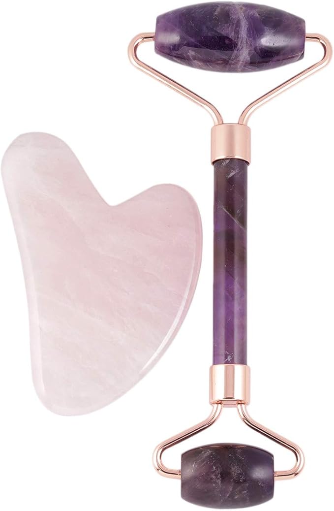 Rockcloud Natural Crystal Jade Roller and Scraping