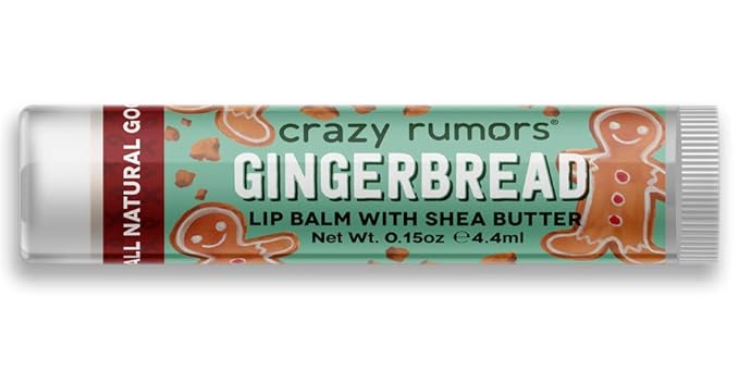 Crazy Rumors Gingerbread Lip Balm. 100% Plant-Based,