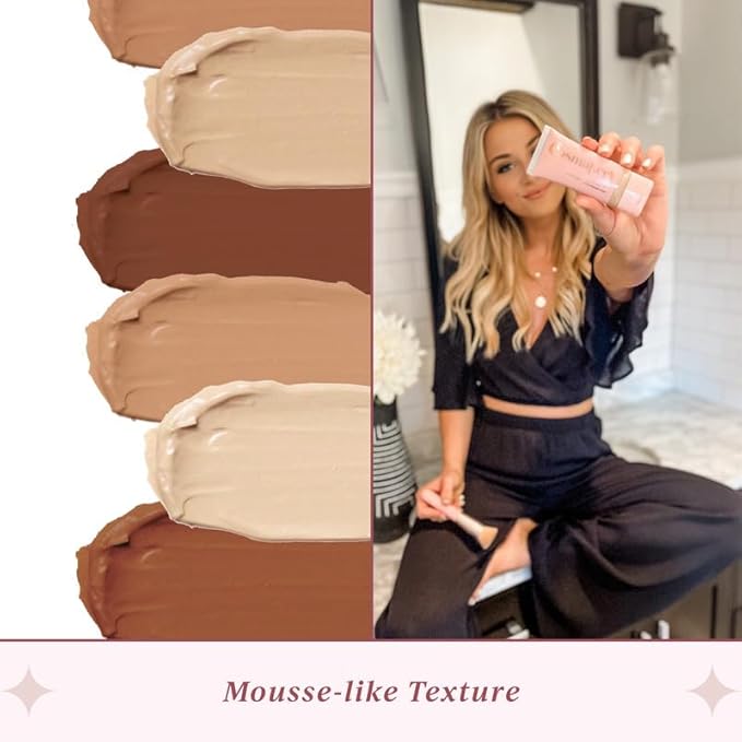 Foundation for Light to Full Coverage - Mousse Cruelty-free (Deep)