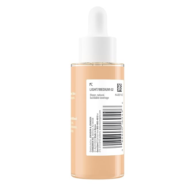 Neutrogena Healthy Skin Sensitive Skin Serum Foundation with Light/Medium 02, 1 oz