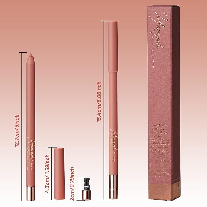 Waterproof Lip Liner Pencil, Mechanical Red Lip Liner Pen with Sharpener, Highly Pigmented Creamy Matte Lip Filler Pencil for Plumping Lip, Longwear, Long Lasting, Damn Hot