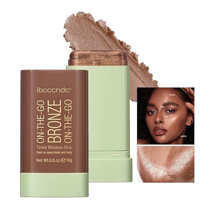 Cream Contour Stick,Versatile Bronzer Facial Contouring Stick,Long Lasting Beach Glow