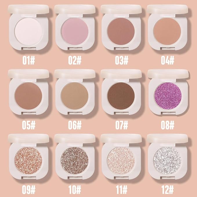 Matte Eyeshadow Palette Makeup for Green Blue Eyes, Matte Nude Pink eyeshadow For Old Women, Holographic Multichrome Cream Iridescent Single Monochrome Eye Shadow Makeup