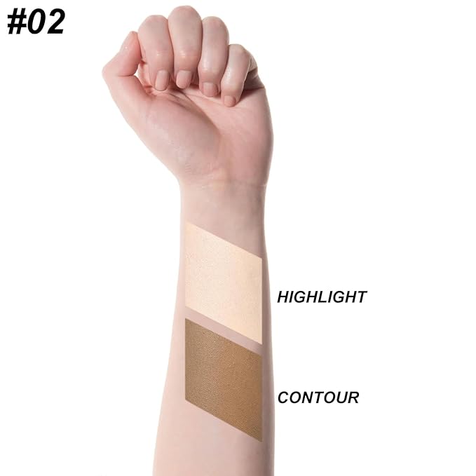 FOCALLURE 2 in 1 Cream Bronzer and Highlighter up Pen,LIGHT
