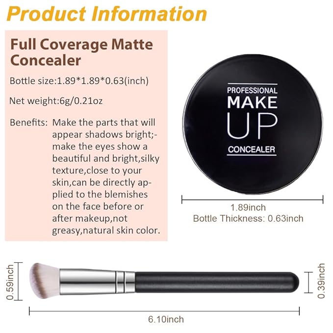 Kaely Pot Concealer Full Coverage Set,under Eye Brightener ojeras 05