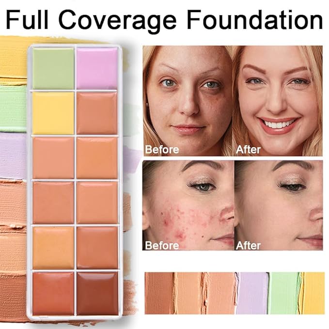 evpct 12 Color Corrector Correcting Cream Concealer Contour Spots Redness