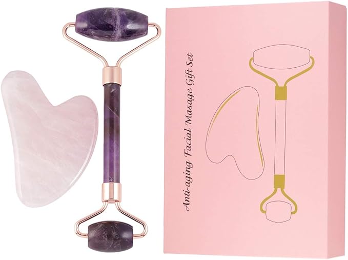 Rockcloud Natural Crystal Jade Roller and Scraping