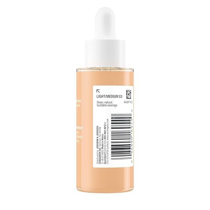 Neutrogena Healthy Skin Sensitive Skin Serum Foundation with Light/Medium 03, 1 oz