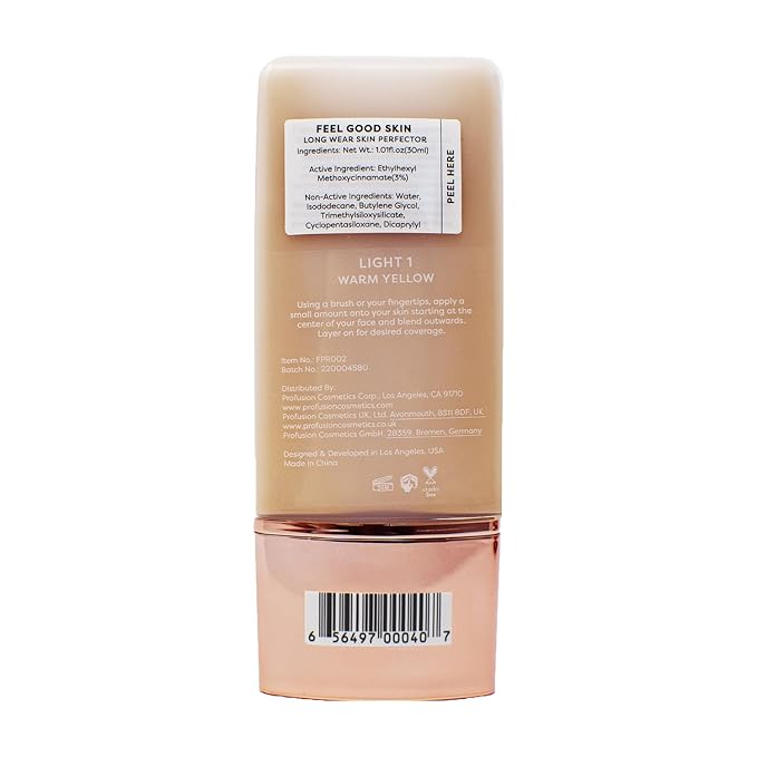 Profusion Cosmetics Lightweight Liquid Foundation for a Flawless Light 1