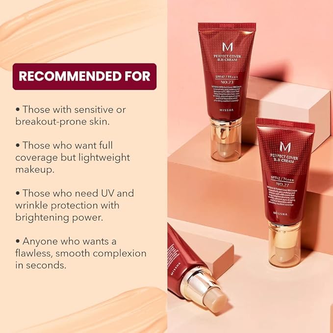 MISSHA M PERFECT COVER BB CREAM No.23 Natural 1.69 oz