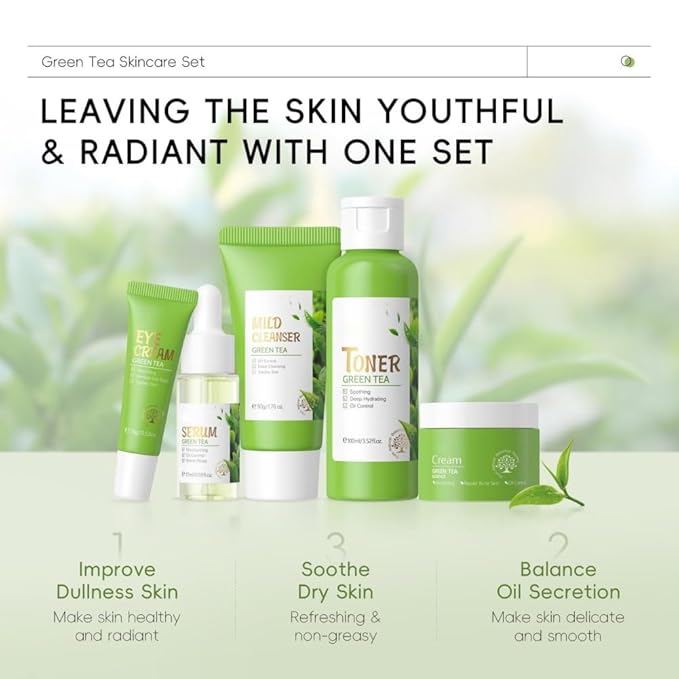 Skin Care Set, Green Tea Skin