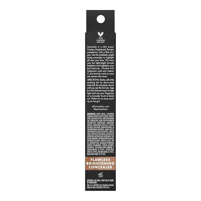 e.l.f. Flawless Brightening Concealer, Illuminating & Highlighting Face Fl Oz