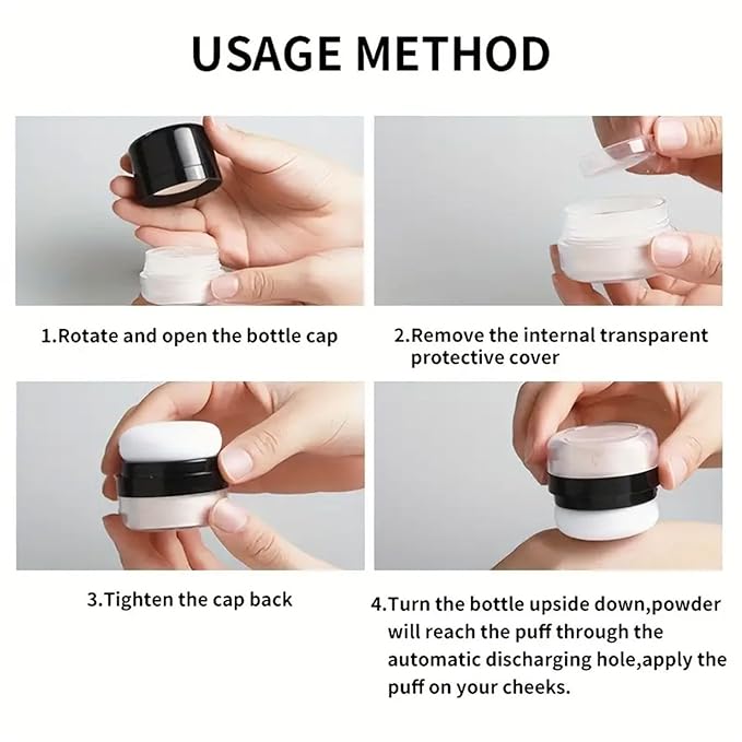 Setting Powder Lightweight Loose Powder Finishing Powder Long-Lasting Apricot/Translucent)-2 Boxes
