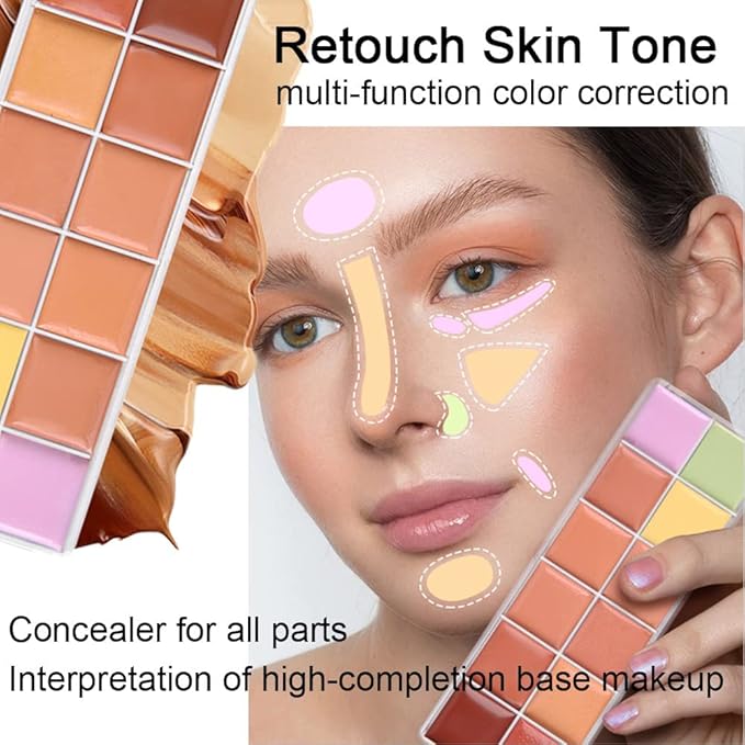 evpct 12 Color Corrector Correcting Cream Concealer Contour Spots Redness