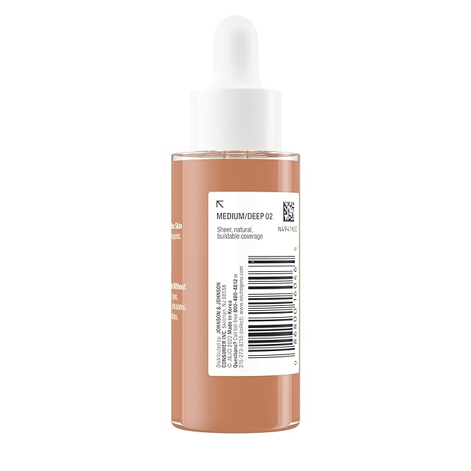 Neutrogena Healthy Skin Sensitive Skin Serum Foundation with Medium/Deep 02, 1 oz