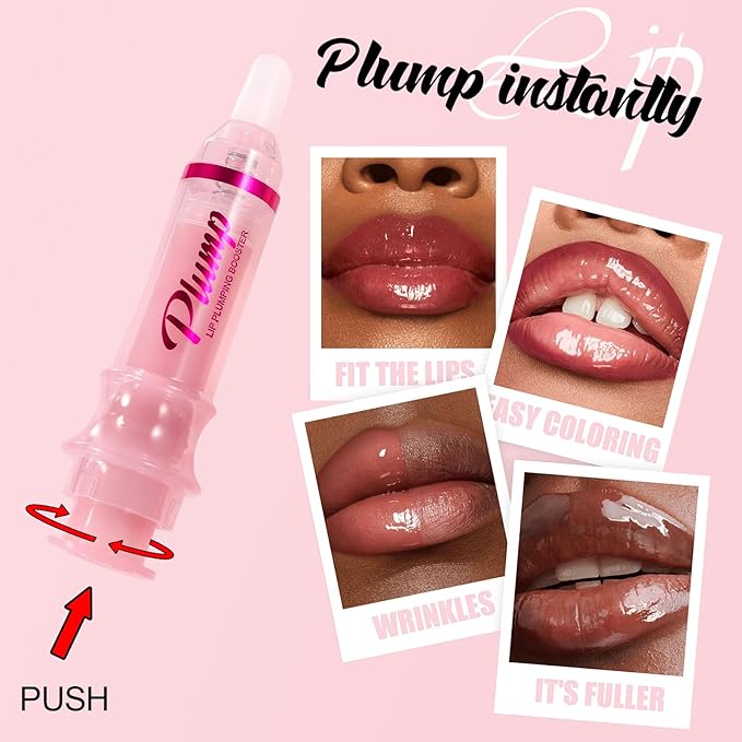 Erinde Natural Ginger Lip Plumping Booster Oil, Ultra-Hydrating & Nourishing Plumper, Glossy Finish Fuller Lip Plumper Gloss for Women Girls, G08
