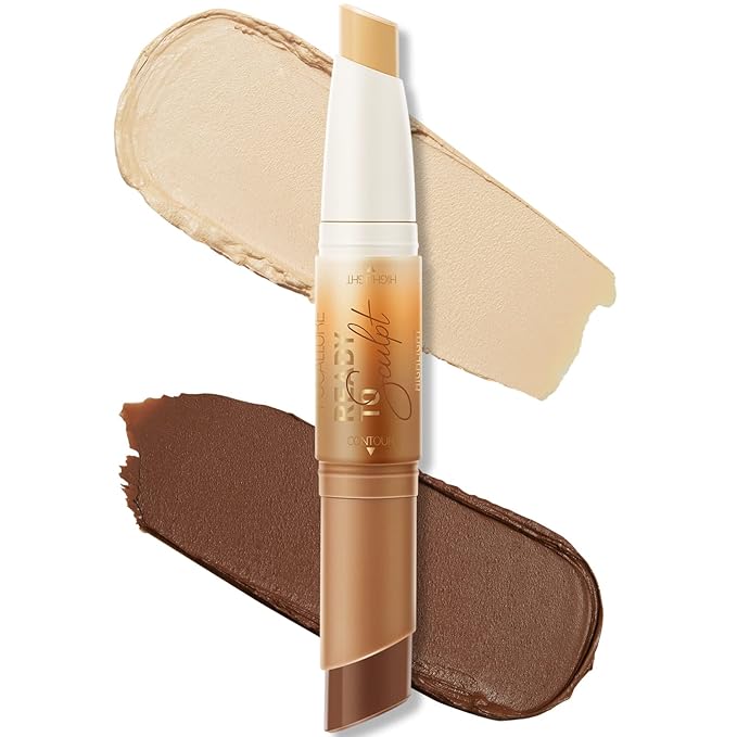 FOCALLURE 2 in 1 Cream Bronzer and Highlighter up Pen,MEDIUM
