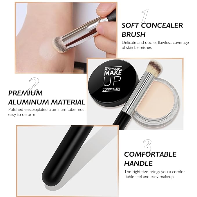 Cream Concealer Full Coverage Makeup, Matte Color Correcting MEDIUM HONEY)