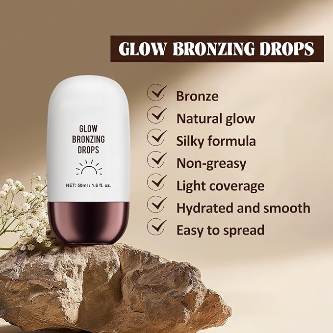 Instant Bronzing Drops, Face and Body Bronzer, Cream - 01