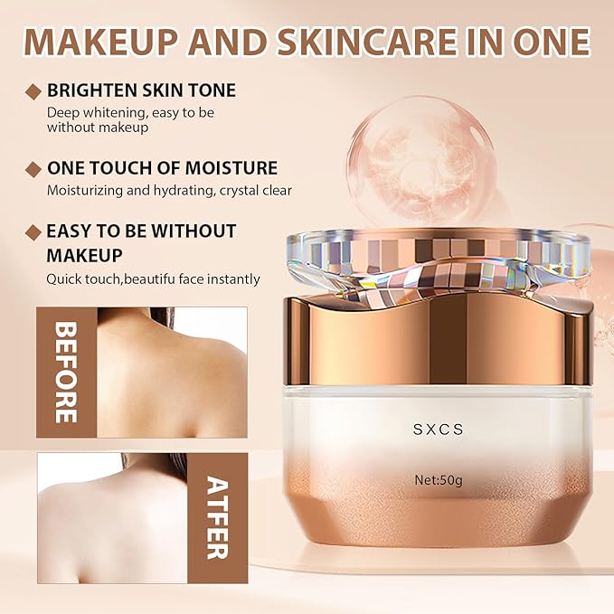 SXCS Lady Makeup Cream,Nicotinamide Vitamin C Plain Face Cream, Nicotinamide Cream for Face, Multifunctional Hydrating Makeup Cream with nicotinamide