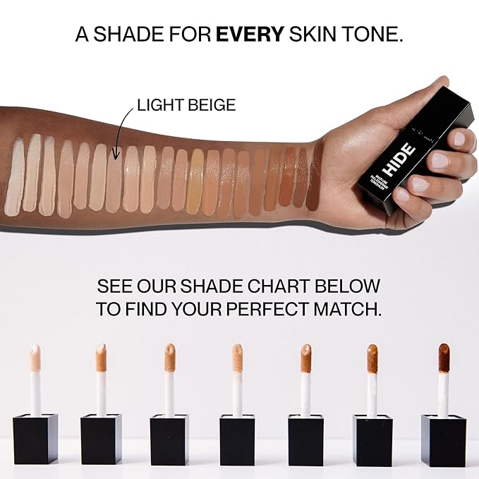 HIDE Liquid Concealer, Medium to Full Coverage Concealer fl oz
