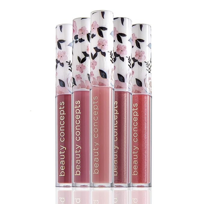 Beauty Concepts Lip Gloss Collection- 5 Piece Lip