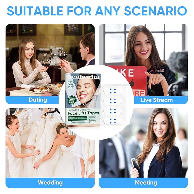 Senhorita Face Lift Tape, 120Pcs Instant Lifting