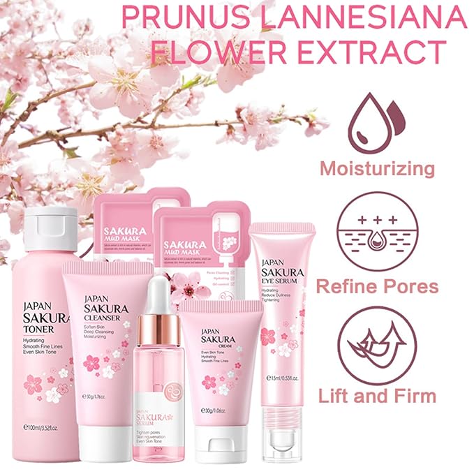 Skin Care Set Sakura Women Beauty