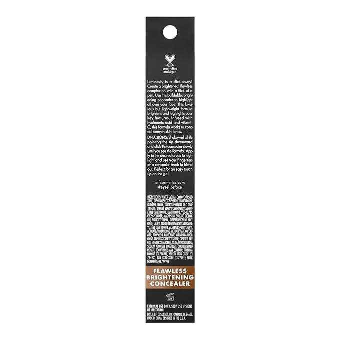 e.l.f. Flawless Brightening Concealer, Illuminating & Highlighting Face Fl Oz