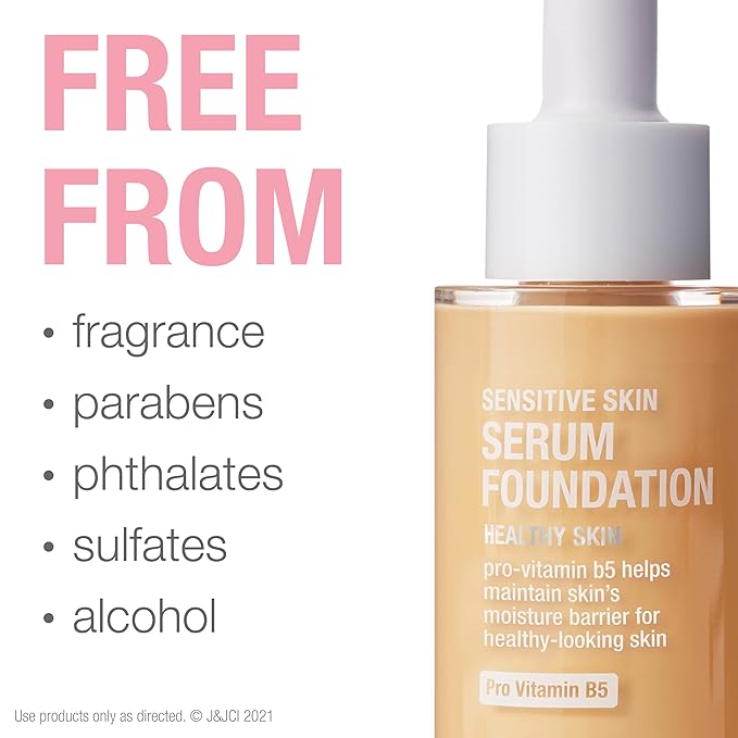 Neutrogena Healthy Skin Sensitive Skin Serum Foundation with Light/Medium 02, 1 oz