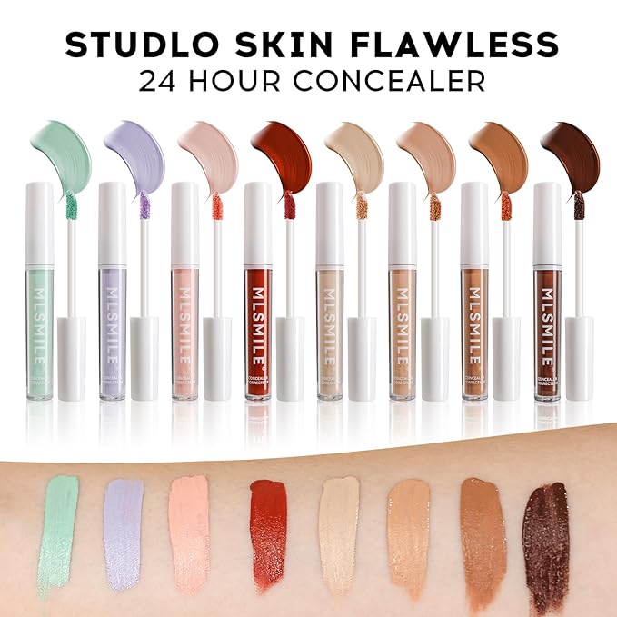 Color Liquid Conceal Contour Foundation, Waterproof 8 Colors Tone, 08