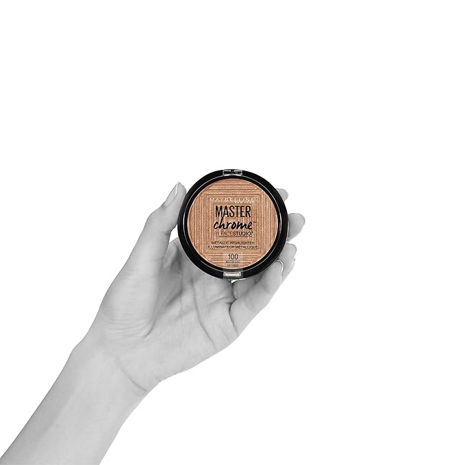 Maybelline Master Chrome Metallic Highlighter Powder, Molten Gold, of 3)
