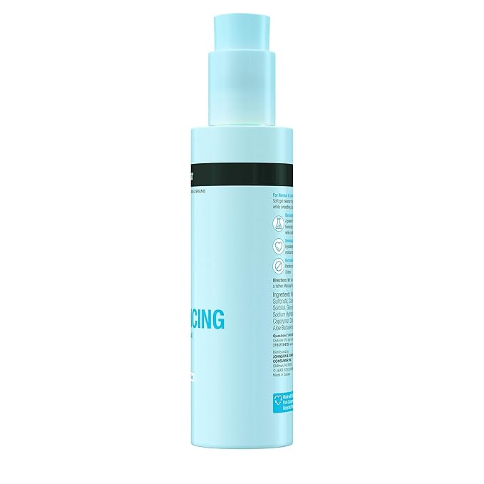 Neutrogena Skin Balancing Purifying Gel Cleanser with 2% Polyhydroxy Acid (PHA), Softening Face Wash for Normal & Combo Skin, Paraben-Free, Soap-Free, Sulfate-Free, 6.3 oz