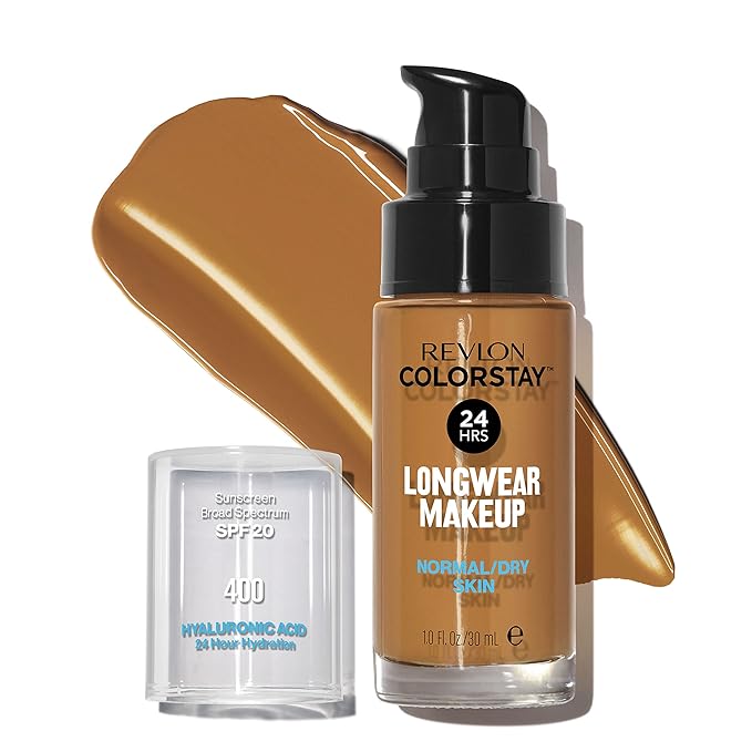 Revlon Liquid Foundation, ColorStay Face Makeup for Normal 400 Caramel, 1.0 Oz