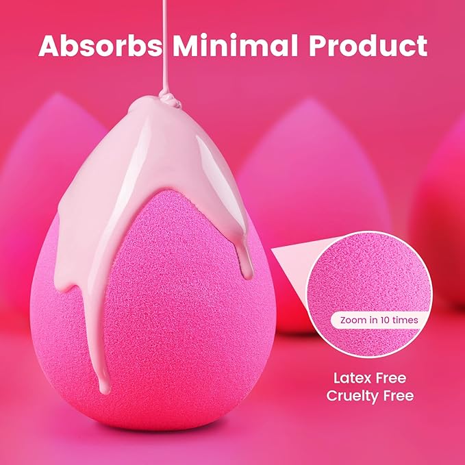 BEAKEY 5 Pcs Makeup Sponges, Latex-Free