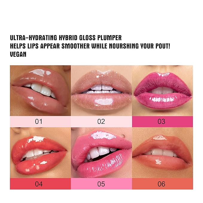 Plumping Lip Oil With Chili Extract - Fuller Lips Instantly! Ultra-Hydrating & Nourishing, Glossy Finish Lip Glow Oil, Lip Plumping Booster Plump (05 Wild Strawberry)