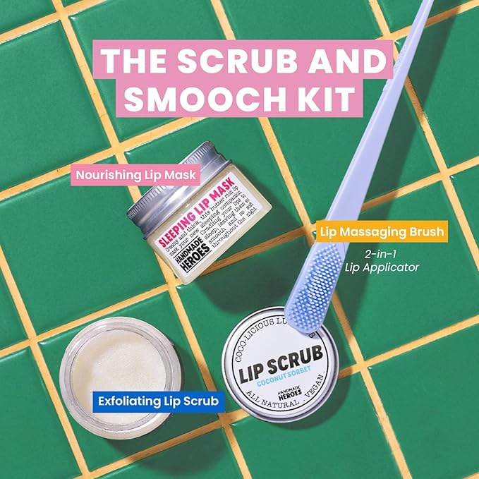 100% Natural Lip Scrub, Vegan Conditioning