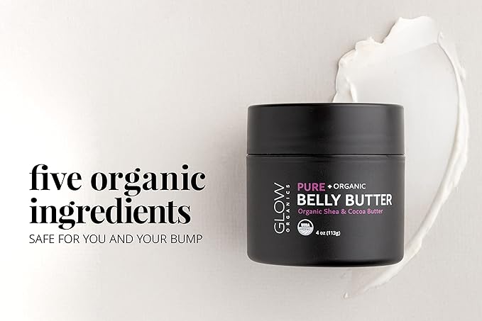 100% Organic Belly Butter, Prevents Stretch