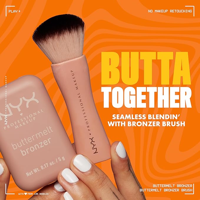 NYX PROFESSIONAL MAKEUP Matte Buttermelt Bronzer, Longwear Face Deserve Butta