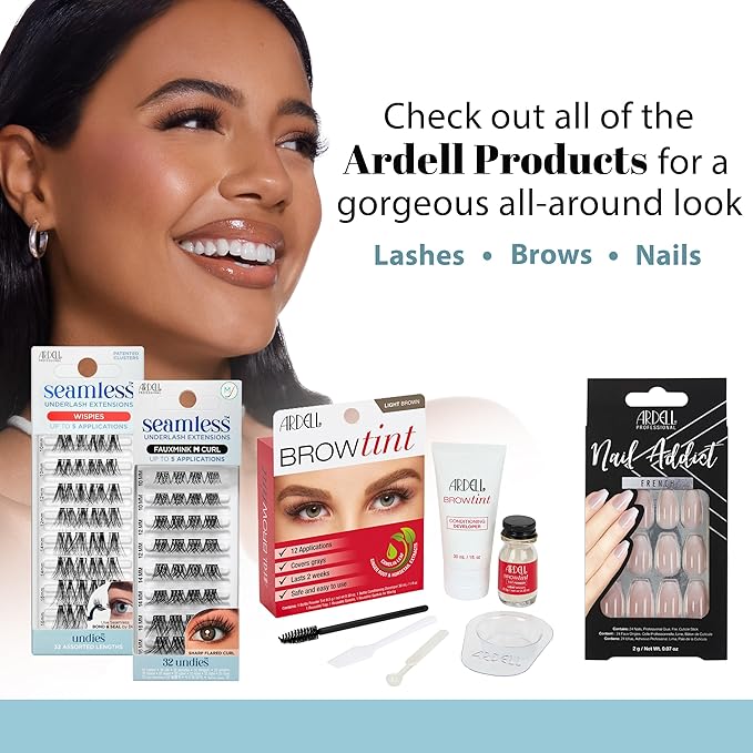 Ardell Seamless Underlash Lash Extensions Kit - DIY Lash Clusters, Eyelash Extension Kit, FauxMink M Curl, Up To 5 Applications - 32 Count, 1-Pack
