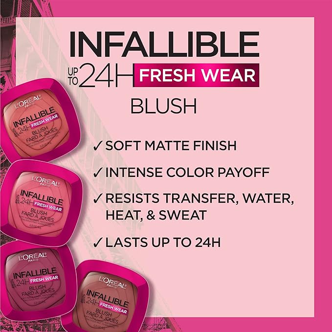 L'Oreal Paris Infallible Up to 24H Fresh Wear Rosewood 20, 0.31 Oz