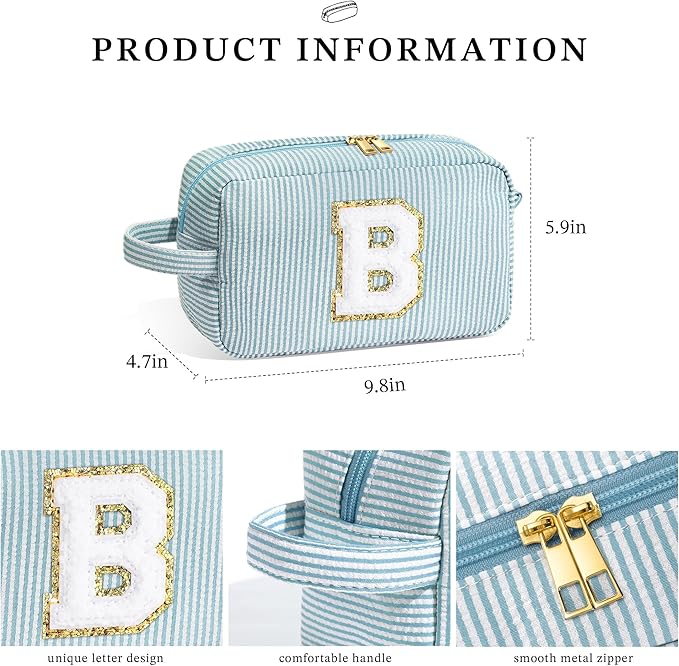 YOOLIFE Makeup Bag - Initial
