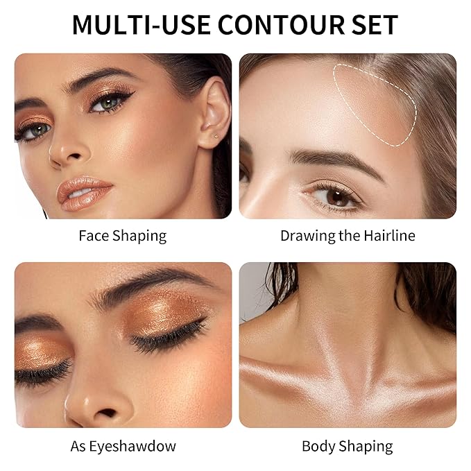 FV 2PCS Contour Stick, Highly Pigmented & Blendable Makeup, 01&03